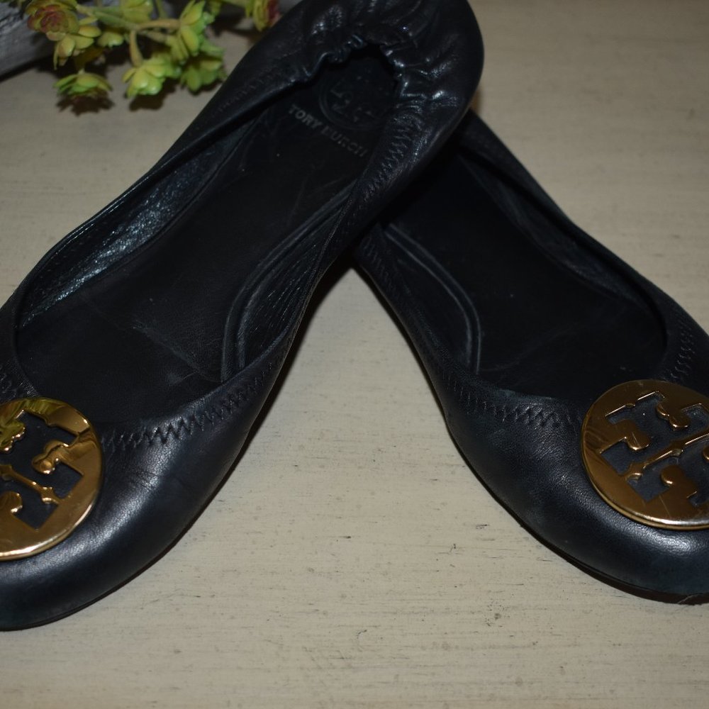 Tory Burch Black Ballet Flats size 9